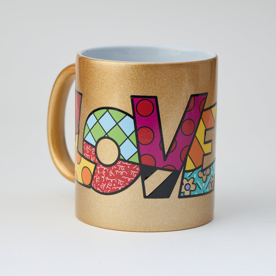 LOVE Gold Mug Cup
