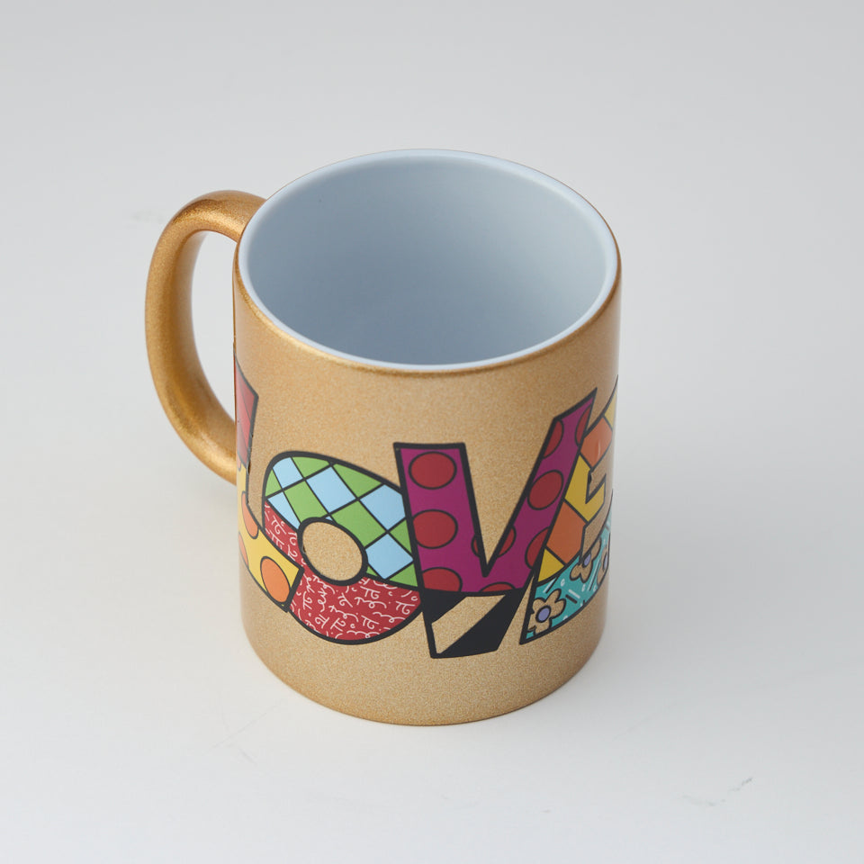 LOVE Gold Mug Cup
