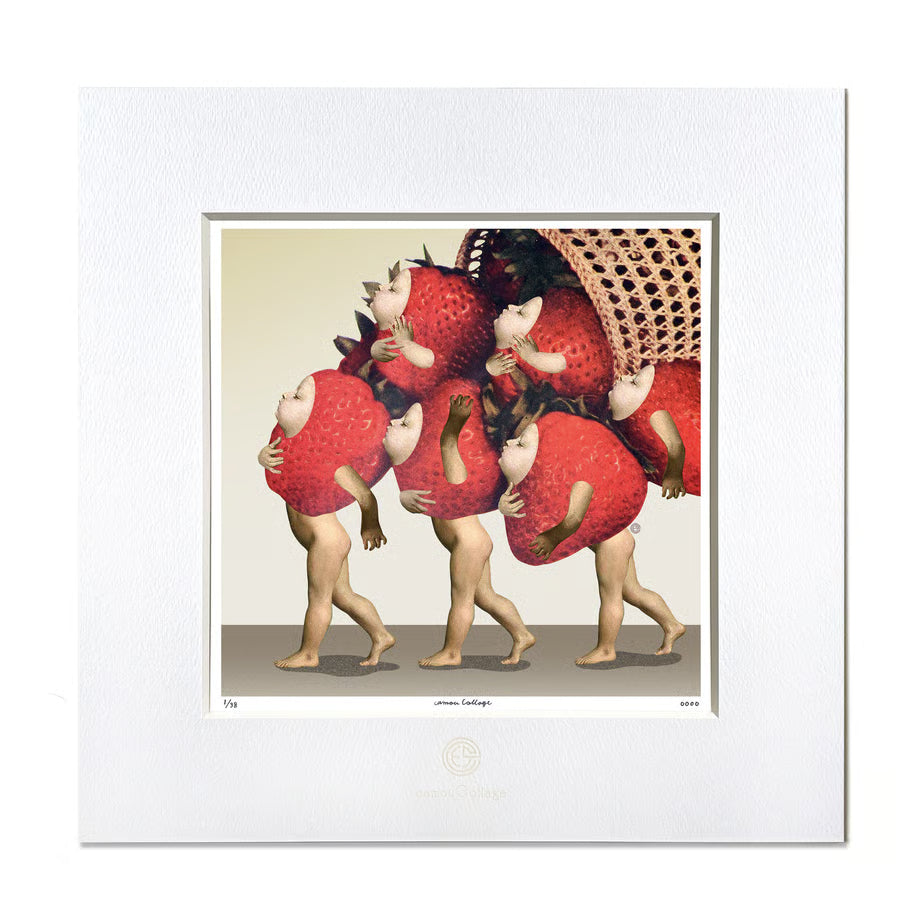 No.0058「6 strawberries 」6粒のイチゴたち