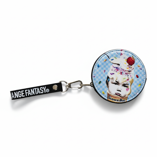 ラウンドポーチ「Don't eat my ice cream!!」