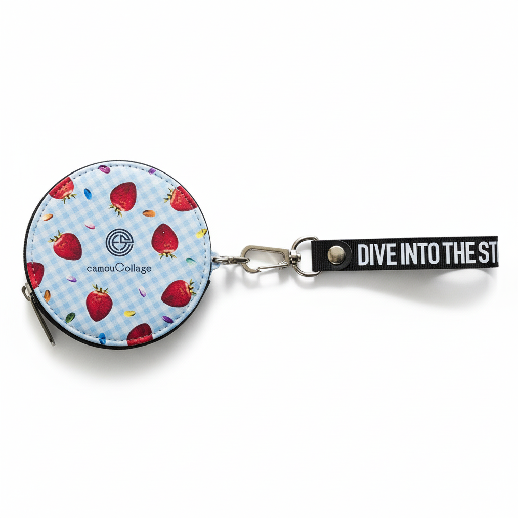 ラウンドポーチ「Don't eat my ice cream!!」