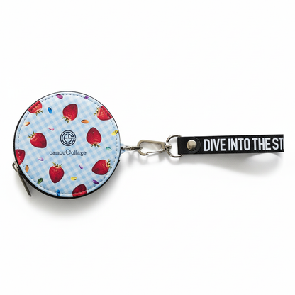 ラウンドポーチ「Don't eat my ice cream!!」