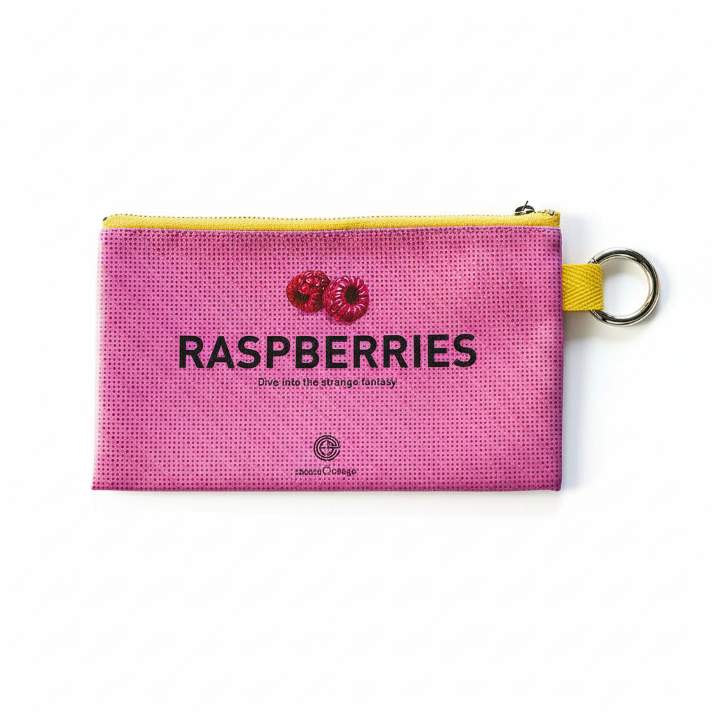 フラットポーチ「Raspberries」