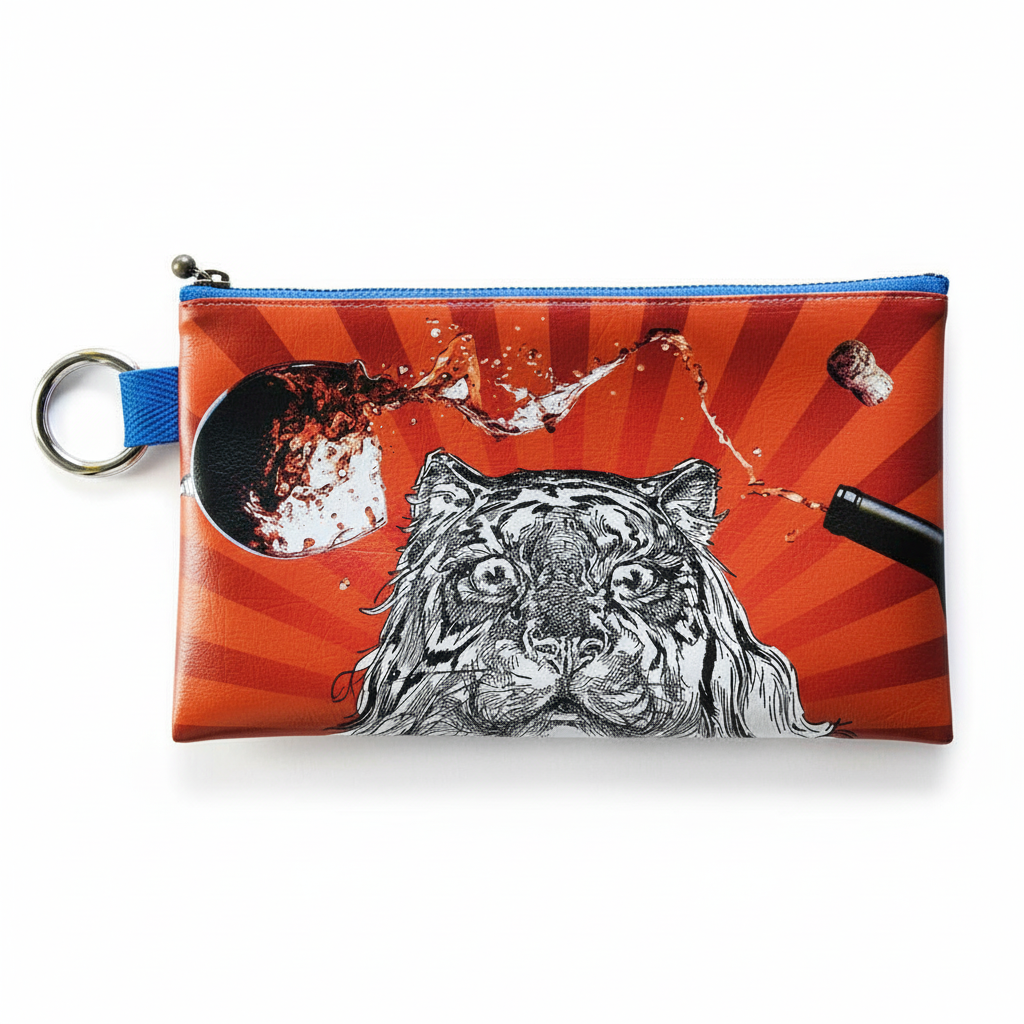 フラットポーチ「Surprised tiger」