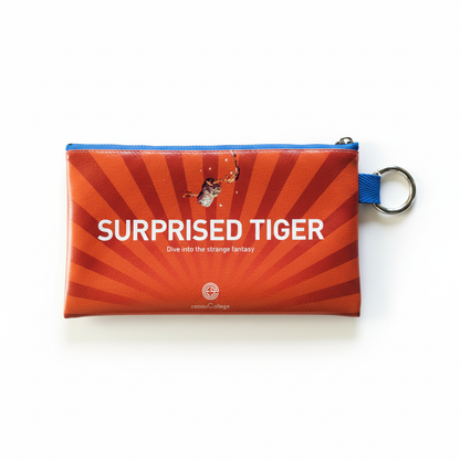 フラットポーチ「Surprised tiger」