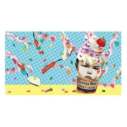 フラットポーチ「Don't eat my ice cream!!」