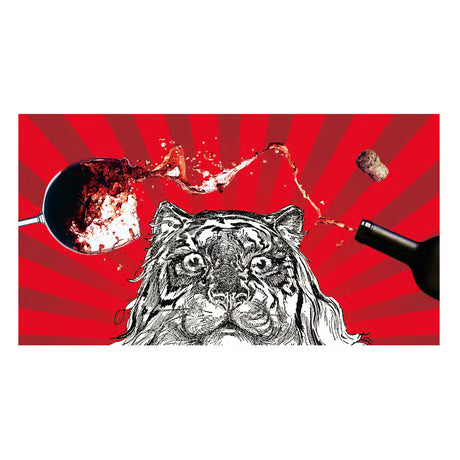 フラットポーチ「Surprised tiger」