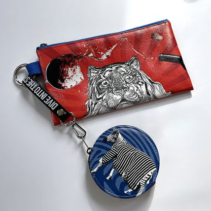 フラットポーチ「Surprised tiger」