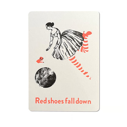 特厚口カード「Red shoes fall down」