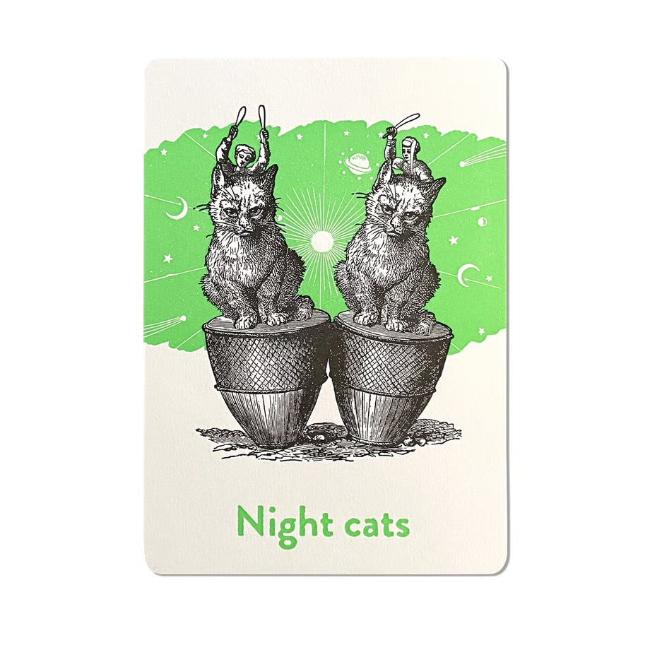 特厚口カード「Night cats」