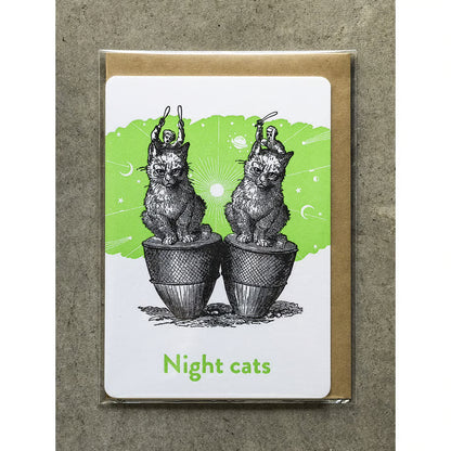 特厚口カード「Night cats」