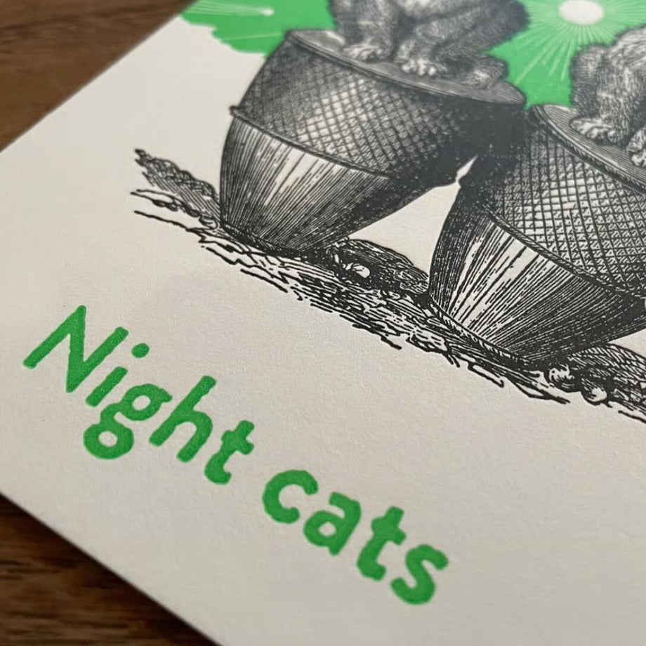 特厚口カード「Night cats」