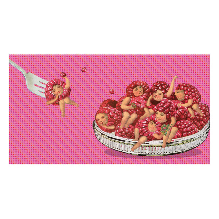 フラットポーチ「Raspberries」