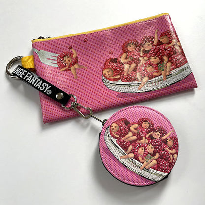 フラットポーチ「Raspberries」